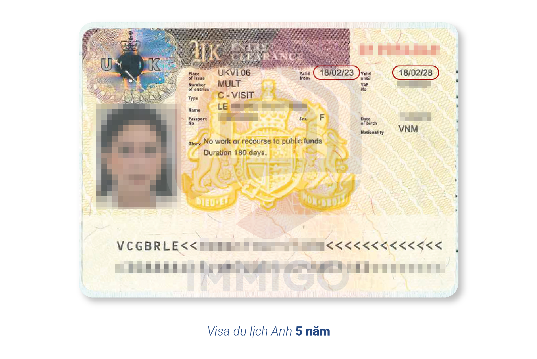 Visa du lịch Anh 5 năm